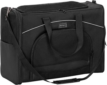 Транспортна сумка для собак та котів Petsfit 55x40x23, авіаперельоти, авто, поїзд | Чорний колір