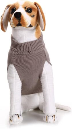 В'язаний пуловер для собак Angoily - теплий одяг для домашніх тварин, зимова колекція, великий дизайн, зручний для собак сірого кольору