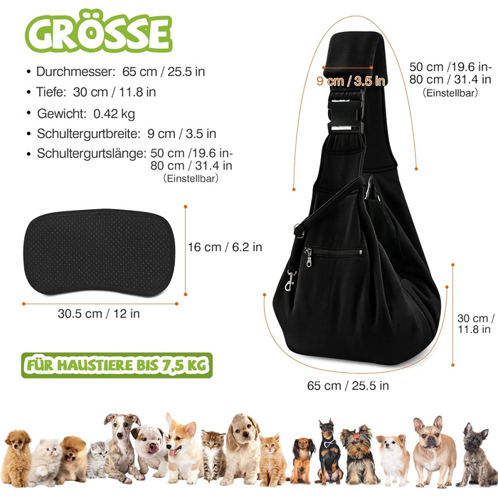 Трансформер для собак та котів ALLSOPETS: зручна переноска для подорожей та до ветеринара (оливковий/чорний)