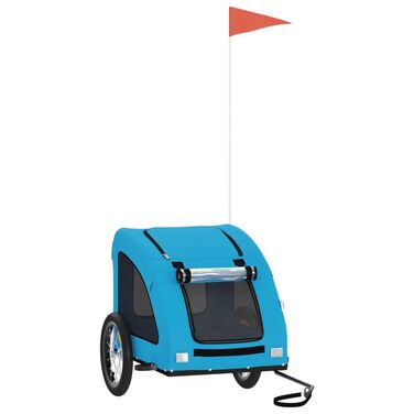 Візок для собак маленьких порід, велосипедний причіп для собак блакитний, переноска для домашніх тварин середнього розміру