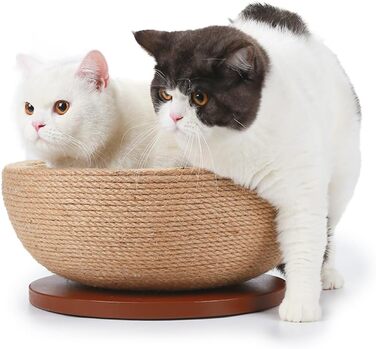 Котяча дряпальня з миски CanadianCat - лежанка з сизалю, 45x45x16 см