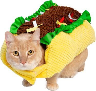 Костюм для собак та котів Pet Krewe Taco Medium - Веселий набір для фотосесій та свят