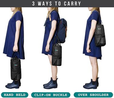 Сумка для корму для собак PetAmi | Сумка-переноска для сухого корму з розкладним набором мисок для води | Контейнер для корму для домашніх тварин для подорожей, кемпінгу, походів, аксесуари (чорний, сірий) Food Bag & Collapsible Bowls Чорний