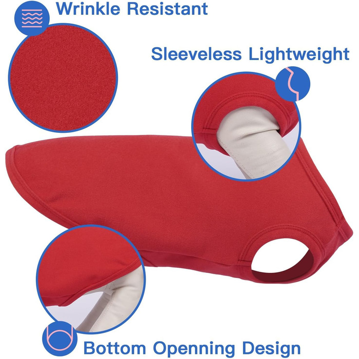 Флісовий пуловер для собак, 3 шт. у наборі, зелений, XS, еластичний, теплий світшот для цуценят, домашній одяг, м'яка зимова сорочка, для шарування під куртки, одяг для собак на відпочинок. Зелений (X-Large, Червоний/Подорож, однотонний (Getaway Solids))