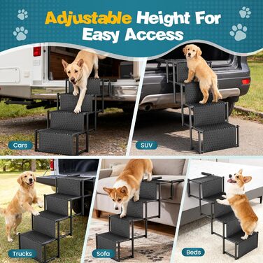 Рампа для собак, автомобіля, складна, до 80 кг, антиковзаюча поверхня, алюмінієвий каркас, для SUV та великих собак