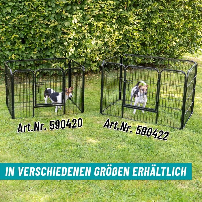 VOSS.PET Вольєр для цуценят XXL з ванною, огорожа для тварин, вольєр для дрібних тварин 108x73x70 см