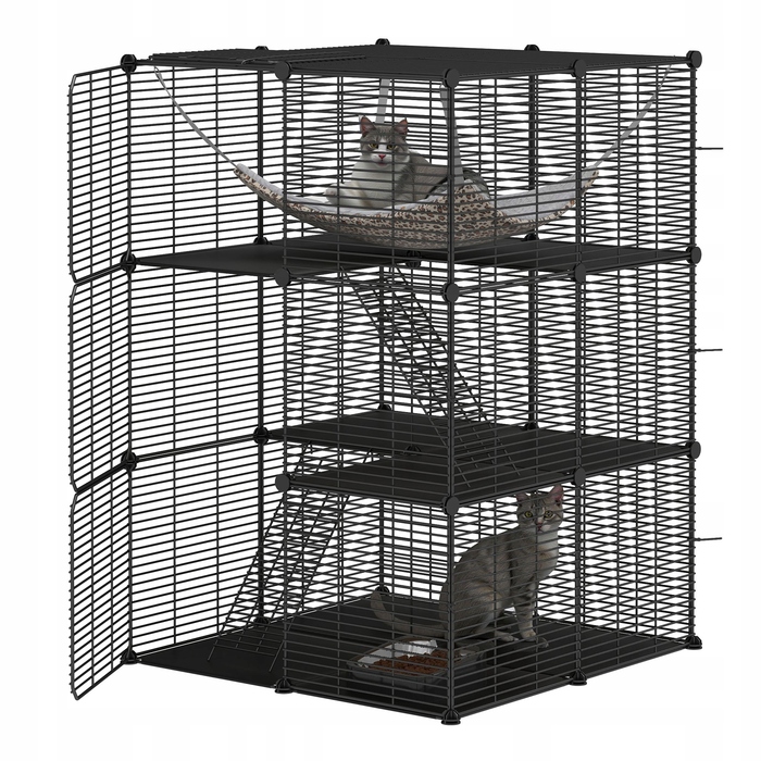 Будиночок для котів Balconera, чорний, квадратний, 104 см x 72 см x 140 см