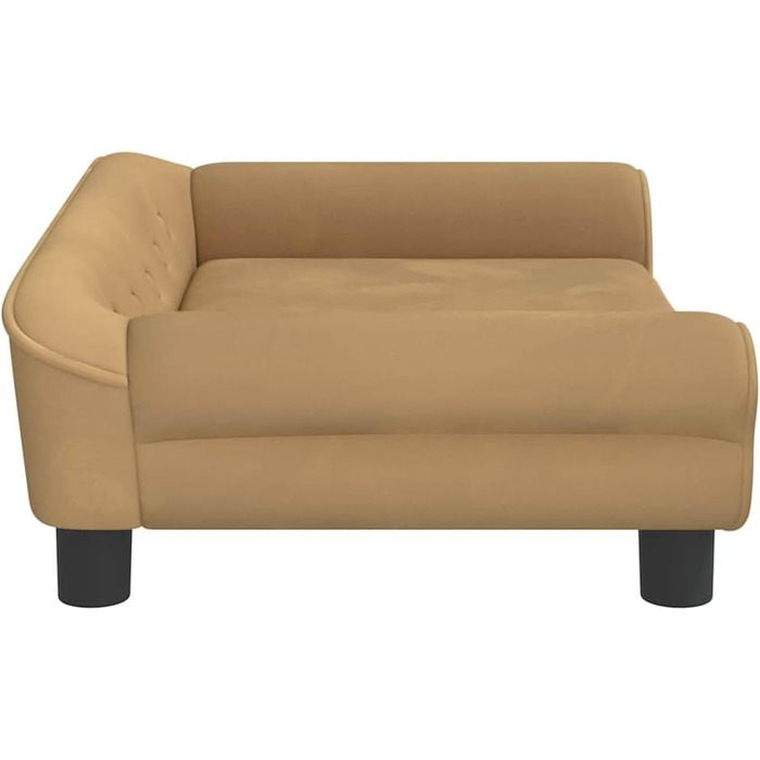 Крісло-ліжко для собак, м'яке ліжко для тварин, диванчик для маленьких собак та котів, з велюру (70 x 48 x 22 см, Коричневий)