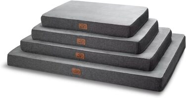 Ортопедична подушка для великих собак BEDSURE, 89x56x8 см, знімний чохол, 2-в-1 меморі пінний матрац, м'яка собача підстилка, темно-сірий