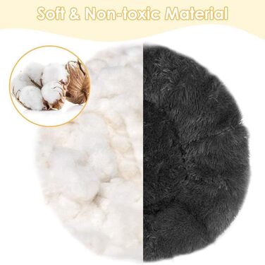 Ортопедичне ліжко для собак великих порід, XL, плюшеве, 110/120 см, з подушкою, миється