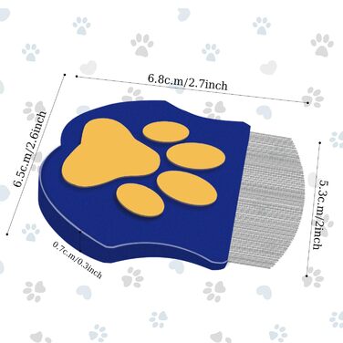 Гребінець для собак та котів, щітка для догляду за шерстю, самоочищувана висмикувальна щітка, заокруглені щітки для короткошерстих котів, ефективно видаляє підшерсток, інструмент для догляду за тваринами, блакитний