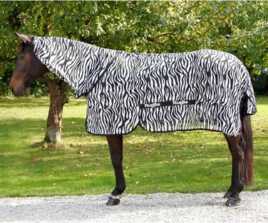 Покривало від мух Kerbl RugBe Zebra для коней з начосом, 155 см