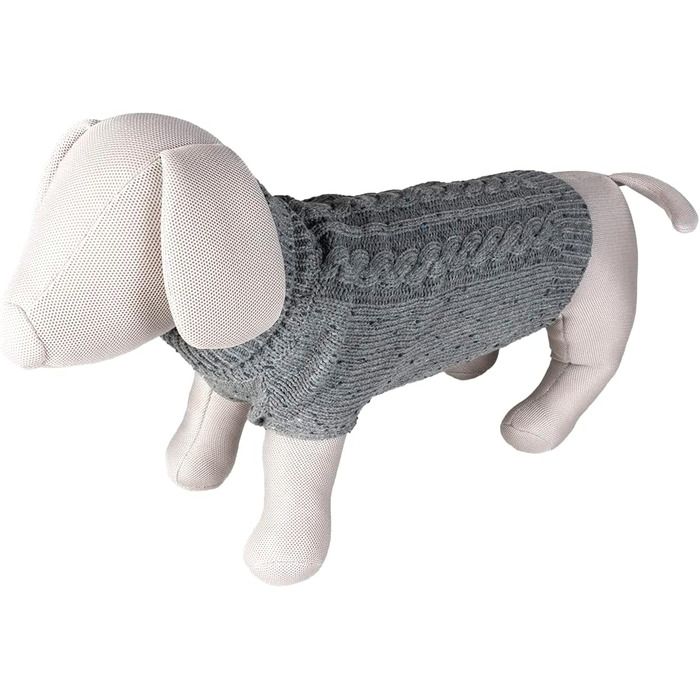 Теплий пуловер для собак Duvoplus, 70 см, зелений, в'язаний, з отворами для лап, 100% акрил