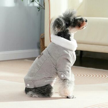 Рожева тепла куртка для собак на осінь/зиму, флісова парка для маленьких та середніх собак та котів, м'яка та тепла, для Шнауцера, розмір M