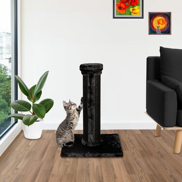 Добре® Преміум кігтеточка для котів з дерева з великими та стійкими кігтеточками в вишуканому дизайні - підходить для великих котів - 35 x 60 x 100 см