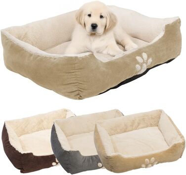 М'яке ліжко для собак та котів, бежеве, 60x50 см