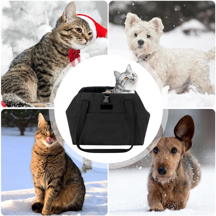 Обогреваемая переноска для кошек - USB переноска для кошек с подогревом, переноска для собак | Теплая переноска для кошек с подогревом, регулируемая переноска для маленьких собак, кошек, щенков, зимние прогулки