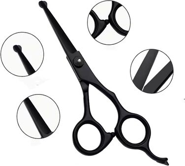 Набір ножиць для грумінгу собак, нержавіюча сталь, прямі, витончені та вигнуті ножиці