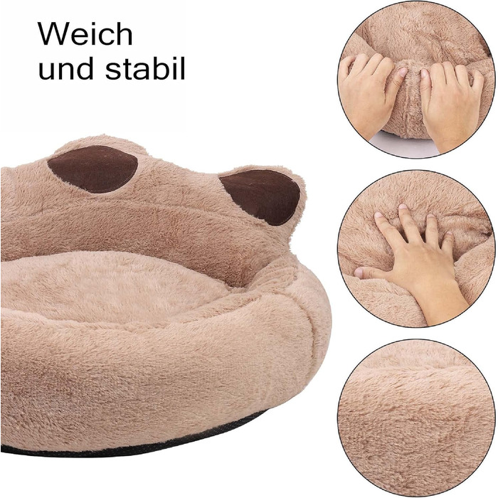 М'яке ліжко для собак та котів Tapsy - зручне, миється, 55 см, розмір M (40 x 34 см)