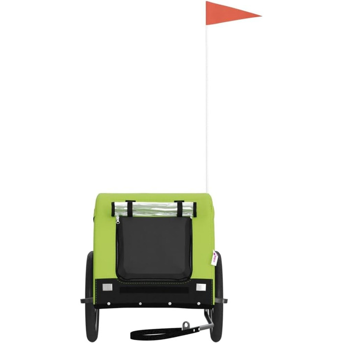 SECOLI Причіп для собак, візок для собак, бугі для собак з відбивачем. Причіп для велосипеда для собак до 45 кг, Зелений, 124 x 65 x 66 см