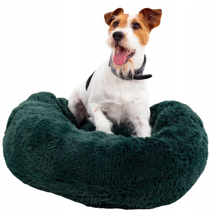 М'яке плюшеве ліжко для собак, зелене, 120 x 120 см