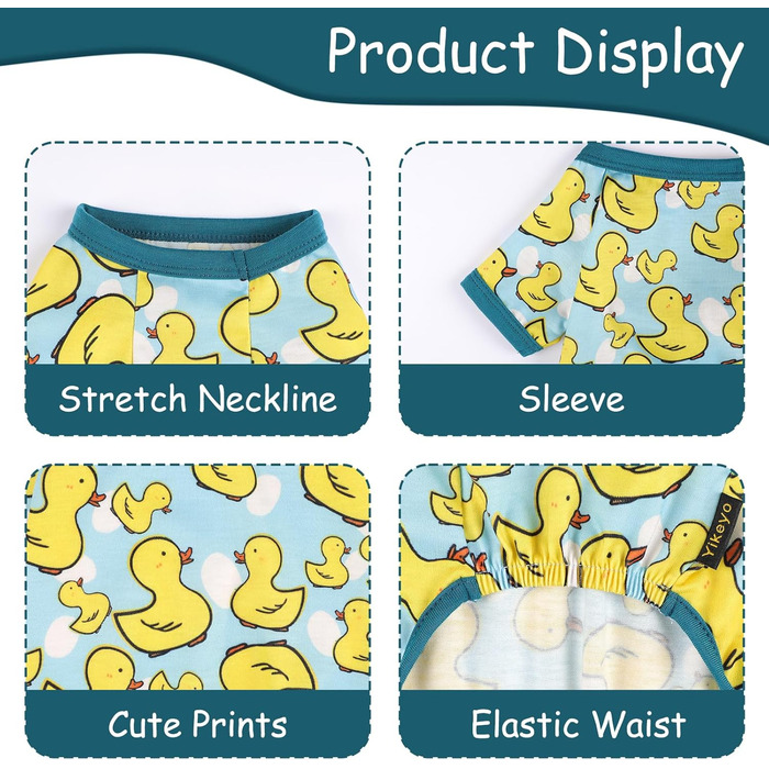 Жовтий комплект піжами для собак, теплий та літній одяг для маленьких собак, цуценят, котів. М'який, еластичний, комплект для домашніх тварин (Small)