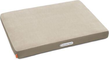 Ортопедичний матрац для собак Doctor Bark з флісовою поверхнею, великий (M, 80x60 см, бежево-золотисто-коричневий)