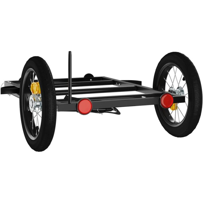 Причіп для собак, велосипедний причіп, причіп для джогінгу, чорний 122x53x28 см, сталь