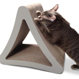 Когтеточка PetFusion тристороння вертикальна 46x27x41 см – багатофункціональна поверхня для котів