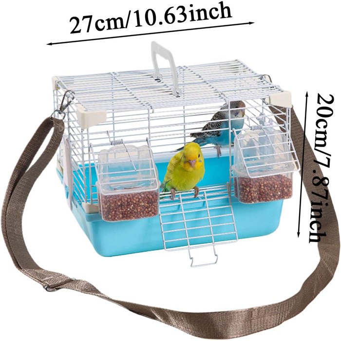 Переносний транспортний клітка для птахів Vogelkäfig - блакитний