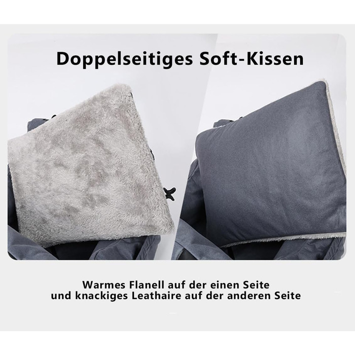 Автокрісло для собак та котів, сіре, з кріпленням та кишенею для зберігання, для маленьких та середніх порід