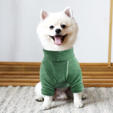 Світшот Idepet з флісу, 2 шт. в наборі, теплий одяг для домашніх тварин, еластичний, для маленьких собак та котів, зелений та темно-зелений, розмір XXL