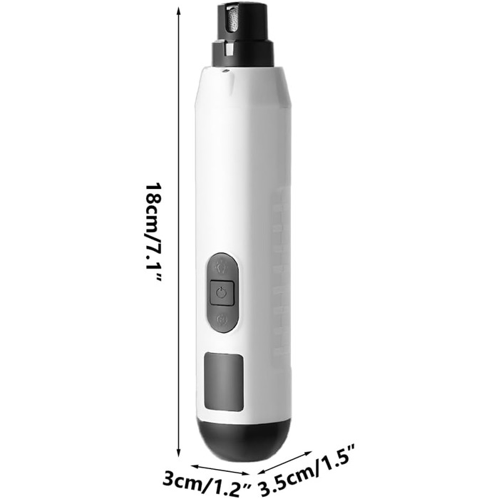 Шліфувальник для собачих кігтів MiOYOOW з LED-підсвіткою, 5 швидкостей, USB-зарядка, тихий, для собак та котів