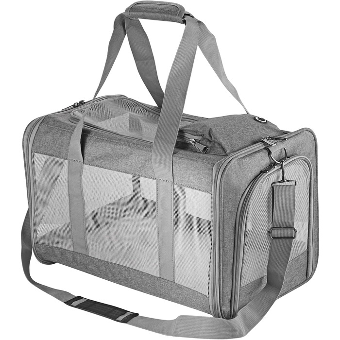Транспортна сумка для котів та собак середнього розміру TAIKURA, складана переноска для тварин, дихаюча та миюча, з плечовим ременем, 44x31x31 см