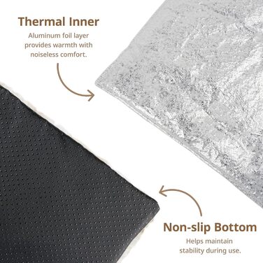 Тепла ковдра для кота, гріюча ковдра для котів та собак, самогріюча ковдра для котів, 75x50 см, коричнева