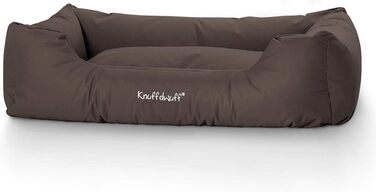 Ліжко для собак Knuffelwuff Finlay XL 105x75 см коричневе з нейлону, знімний чохол, високі борти, легко чиститься, для великих, середніх і малих порід