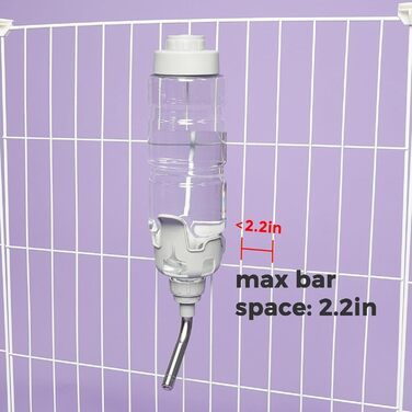 Автоматична поїлка для собак і кроликів Vannon, антипроливна, для клітки, BPA-free, верхнє наповнення, діаметр 12 мм