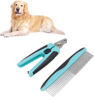 Тример для догляду за кігтями домашніх тварин, нержавіюча сталь, набір з гребінцем, безпечний та зручний інструмент для маленьких собак