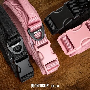 Нашийник для собак OneTigris, тактичний, з ручкою, чорний, S (30-40 см)