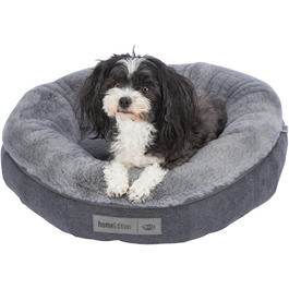 Крісло-ліжко для собак TRIXIE Liano, сірий, діаметр 70 см, м'яке, з наповнювачем з пінопластових кульок, для середніх собак, антиковзаюче, можна прати