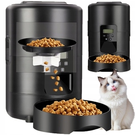 Автоматичний годувач для собак та котів, 2 л, дозатор для корму, чорний