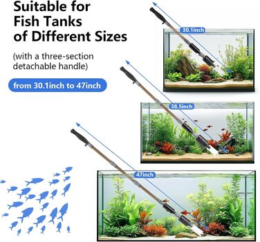 fishkeeper Електричний вакуумний очищувач для акваріумного ґрунту