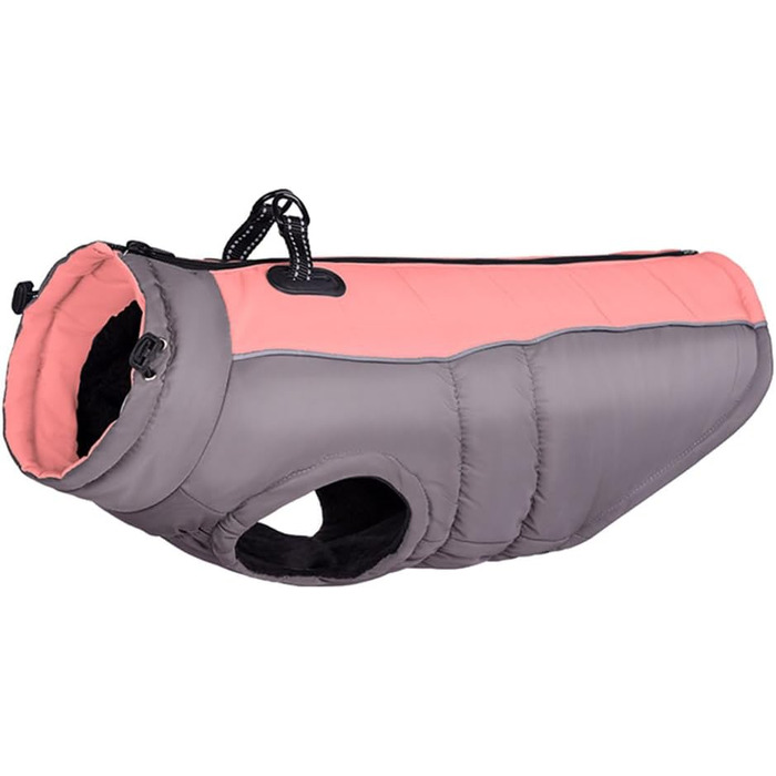 Тепла зимова жилетка для собак, водонепроникна куртка для собак середніх та великих порід, рожевого кольору