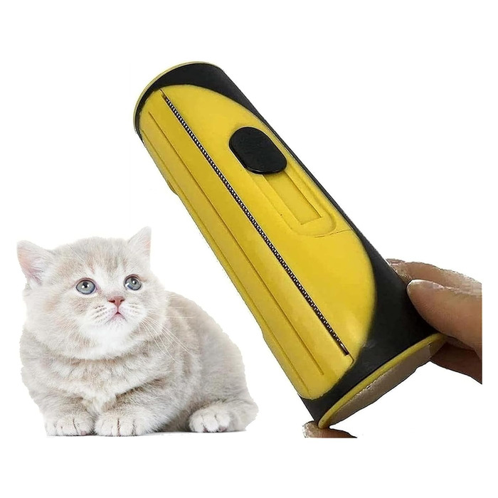 Щітка для котів та собак, видалення шерсті, гребінець для грумінгу, масаж та догляд (жовтий)