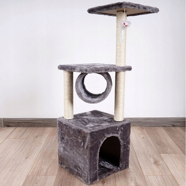 Когтеточка для котів Omna, бежева, сизаль, 61-100 см, 5 рівнів