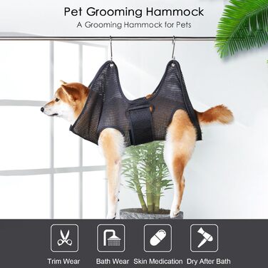 Гаммачок для грумінгу собак - міцна конструкція, комфортна шлейка для догляду за шерстю | Гамачок для грумінгу великих собак