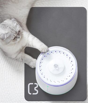 Водонепроникний килимок для годівлі котів GIBZ, 45x60 см, сірий