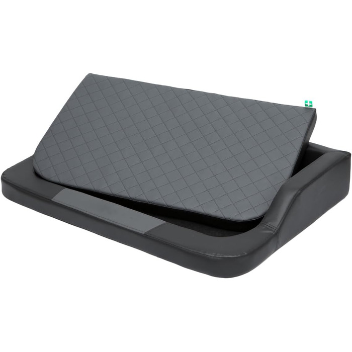 Ортопедичний лежак для собак MEDICO Lux ÖKOLEINEN - 75x50x15 см, чорний з сірим. Лежак для собак різних порід, водонепроникний, ергономічний.