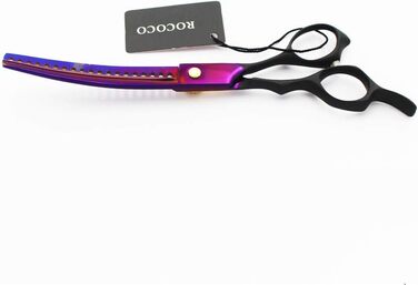 Ножиці для грумінгу собак GUALA 7 дюймів, вигнуті, для розрідження шерсті, з чохлом