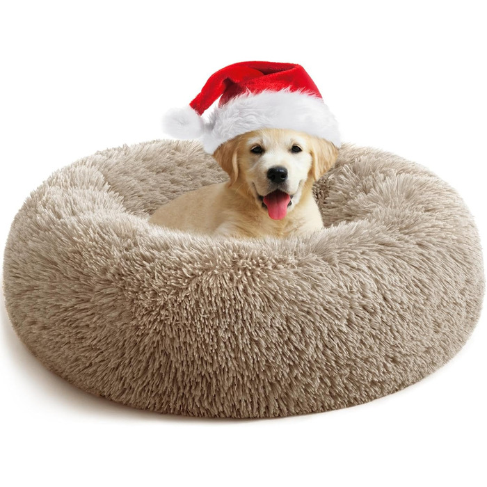 Кінець для собак та котів, Fulffy, 50х50 см, штучне хутро, самогріючий, неслизький, хакі